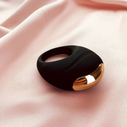 Luca Black Vibrating Penis Ring for Men - Sex Toy