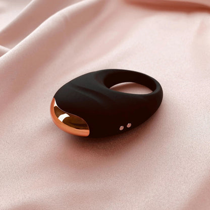 Luca Black Vibrating Penis Ring for Men - Sex Toy