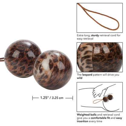 Leopard Duotone Balls - Animal Print Decor Ball Set