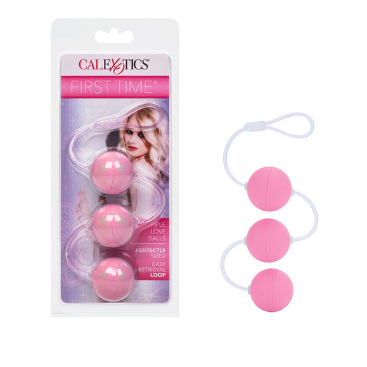 Pink Triple Love Balls – First Time Beginner Kegel Ben Wa Balls Set