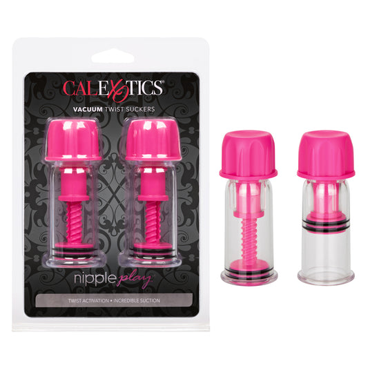 Pink Nipple Vacuum Suckers – Twist Design for Nipple Play