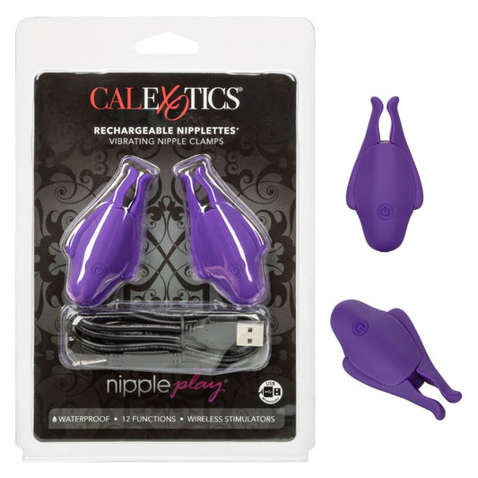 Rechargeable Nipplettes Purple – Nipple Play Nipple Stimulator