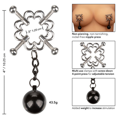 4-Point Weighted Nipple Grips – Nipple Press for Sensual Stimulation