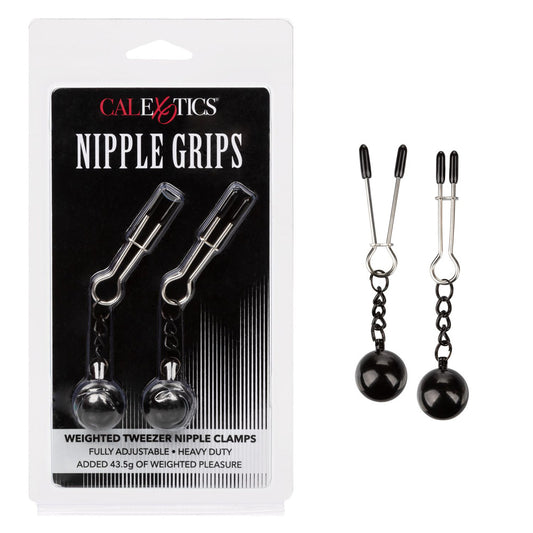 Weighted Nipple Clamps with Tweezer Grip – Nipple Grips for Precise BDSM Clamping