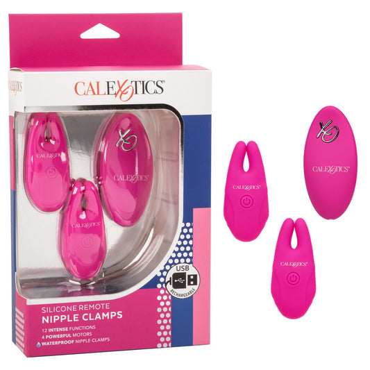 Pink Silicone Remote-Control Nipple Clamps