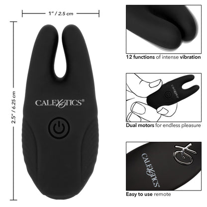 Silicone Nipple Clamps with Remote Control - Black