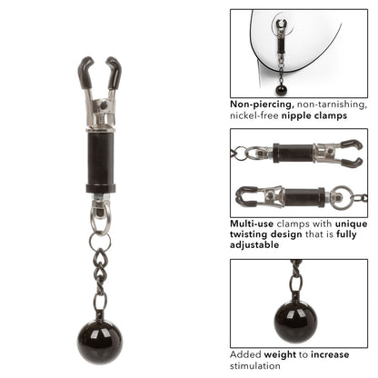 Weighted Twist Nipple Clamps – Nipple Grips for Sensual Play