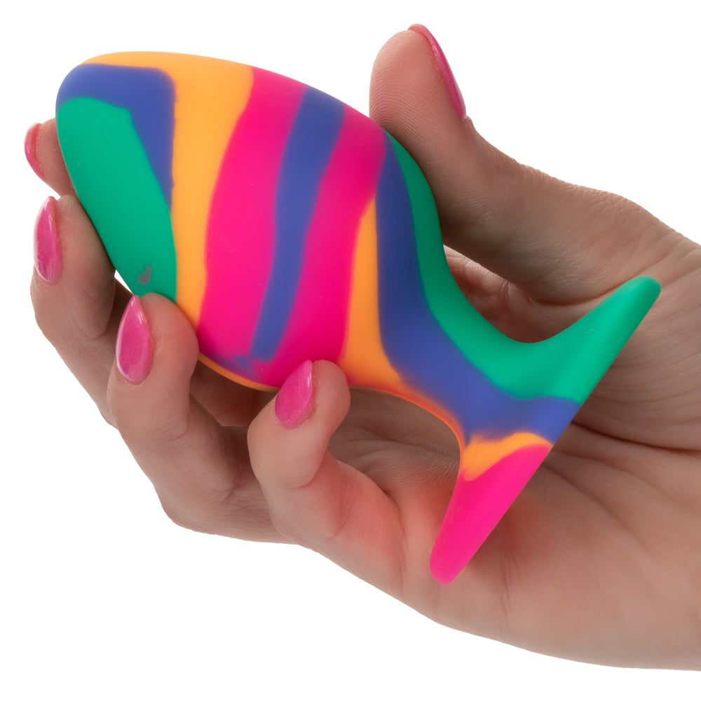 Cheeky Large Tie-Dye Anal Plug - Colorful Anal Toy