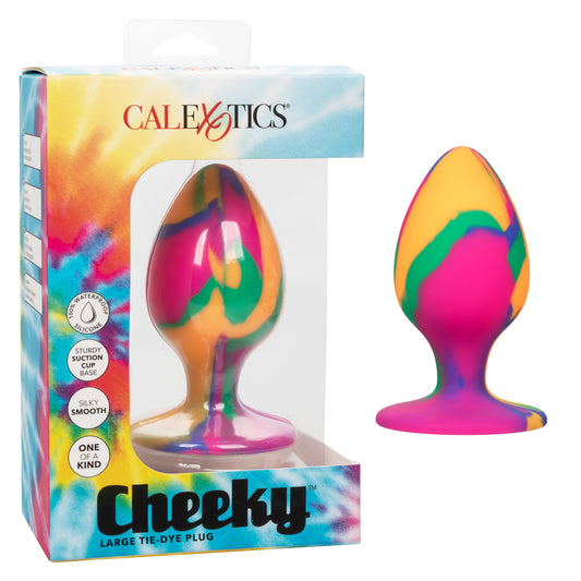 Cheeky Large Tie-Dye Anal Plug - Colorful Anal Toy