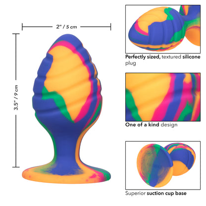 Cheeky Large Tie-Dye Swirl Butt Plug