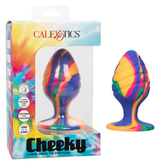 Cheeky Large Tie-Dye Swirl Butt Plug