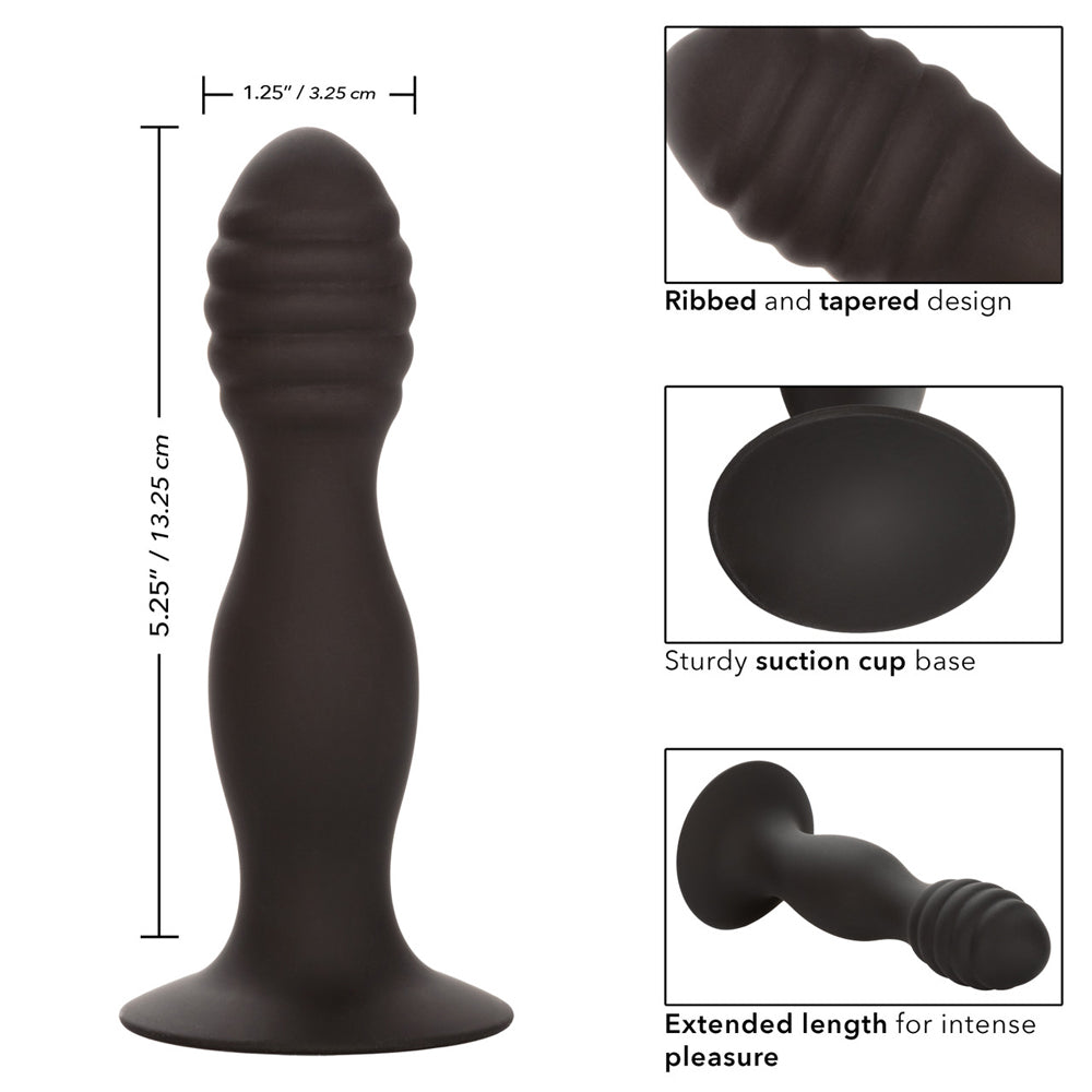 Silicone Ribbed Anal Plug – Premium Body-Safe Butt Plug for Anal Stimulation