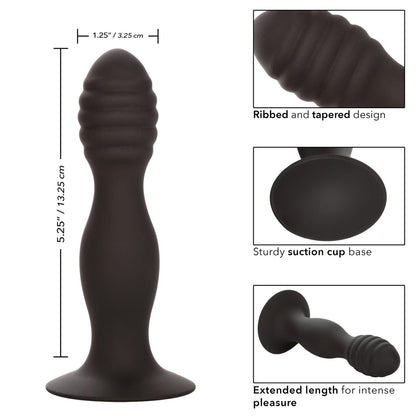 Silicone Ribbed Anal Plug – Premium Body-Safe Butt Plug for Anal Stimulation