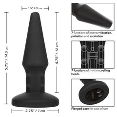 Bionic Beaded Rimming Probe - Vibrating Anal Massager with Rotating Beads for Intense Stimulation