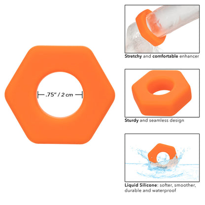 Alpha Liquid Silicone Prolong Ring - Sexagon Penis Ring for Erections