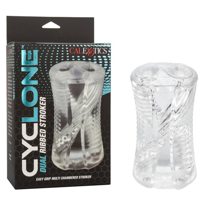 Cyclone Dual Ribbed Stroker – Textured Male Masturbation Sleeve for Enhanced Stimulation