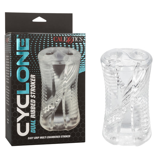 Cyclone Dual Ribbed Stroker – Textured Male Masturbation Sleeve for Enhanced Stimulation