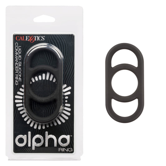 Alpha Liquid Silicone Commander Ring – Black