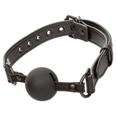 Nocturnal Collection Silicone Ball Gag – Adjustable PU Leather Strap