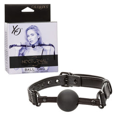Nocturnal Collection Silicone Ball Gag – Adjustable PU Leather Strap