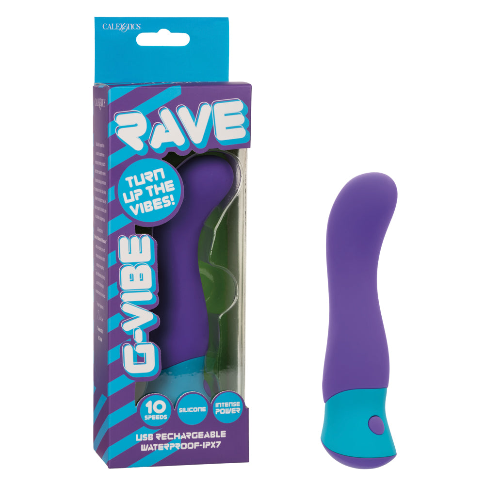 Rave G-Vibe G-Spot Silicone Vibrator – Rechargeable, Waterproof