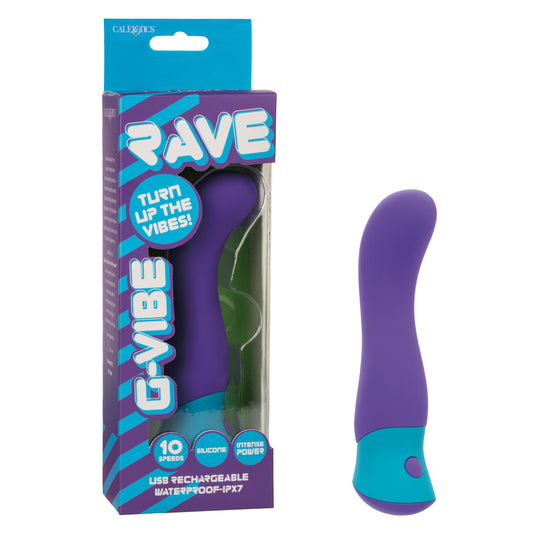 Rave G-Vibe G-Spot Silicone Vibrator – Rechargeable, Waterproof