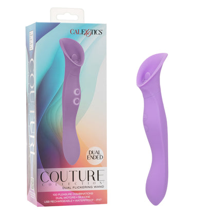 Couture Collection Dual Flickering Wand – Rechargeable Dual-Ended Vibrator for Versatile Pleasure