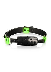 Ouch! Glow-in-the-Dark Cylinder Gag – Neon Green with Adjustable Strap