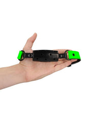 Ouch! Glow-in-the-Dark Cylinder Gag – Neon Green with Adjustable Strap