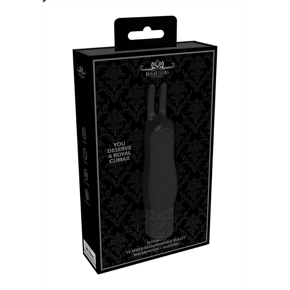 Royal Gems Elegance Rechargeable Silicone Bullet Black