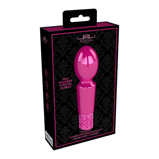 Royal Gems Brilliant Rechargeable Silicone Bullet Pink