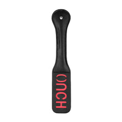 Ouch! Black & White Bonded Leather Paddle Ouch