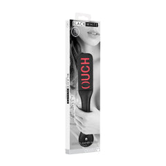 Ouch! Black & White Bonded Leather Paddle Ouch