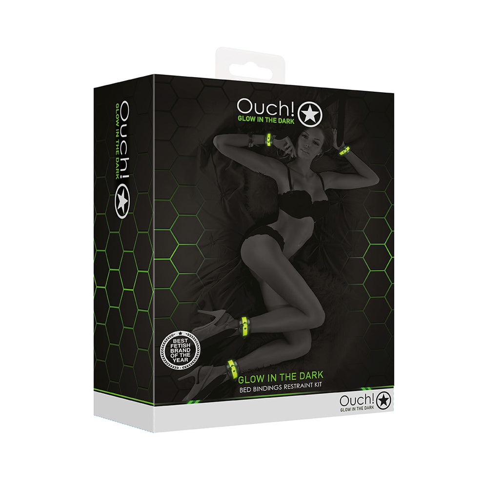 Ouch! Bed Bindings Restraint Kit Glow In The Dark