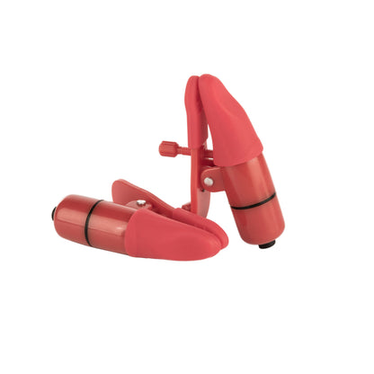 Vibrating Nipple Clamps Red