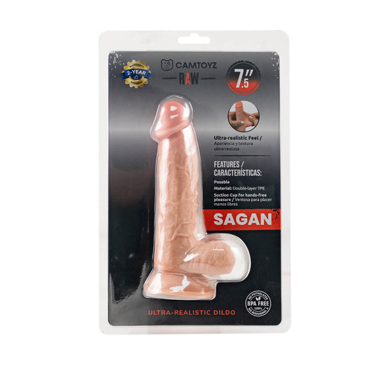 7.5-Inch Ultra Realistic S-Curve Dildo | Sagan Raw Realistic Sex Toy