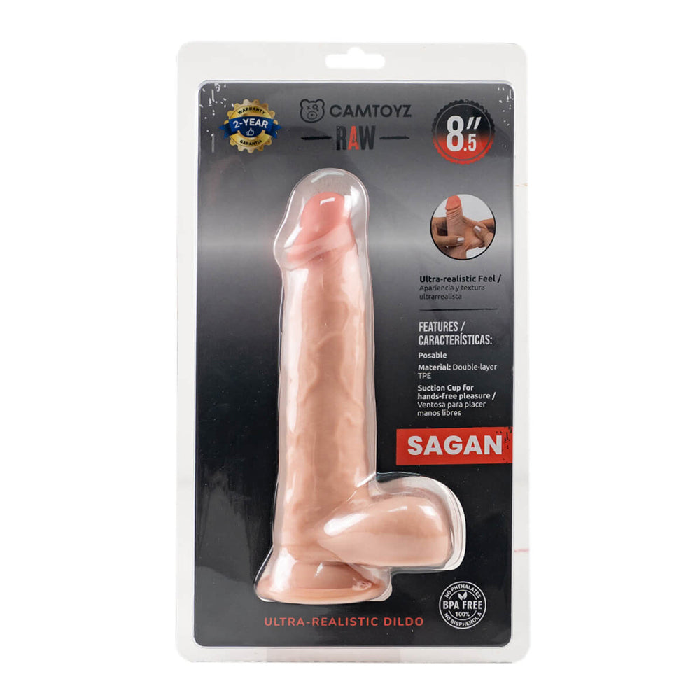 Ultra Realistic 8.5-Inch Sagan Dildo – Raw Realistic Sex Toy (Medium)