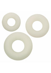Cock Ring Set – Alpha Glow in the Dark Liquid Silicone 3-Piece for Unstoppable Performance