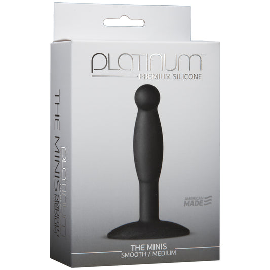 Platinum Premium Silicone The Minis Smooth Medium Black - Silicone Sex Toy