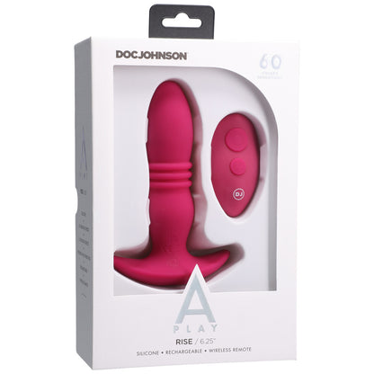 A-Play Rise Rechargeable Silicone Anal Plug with Remote – Pink