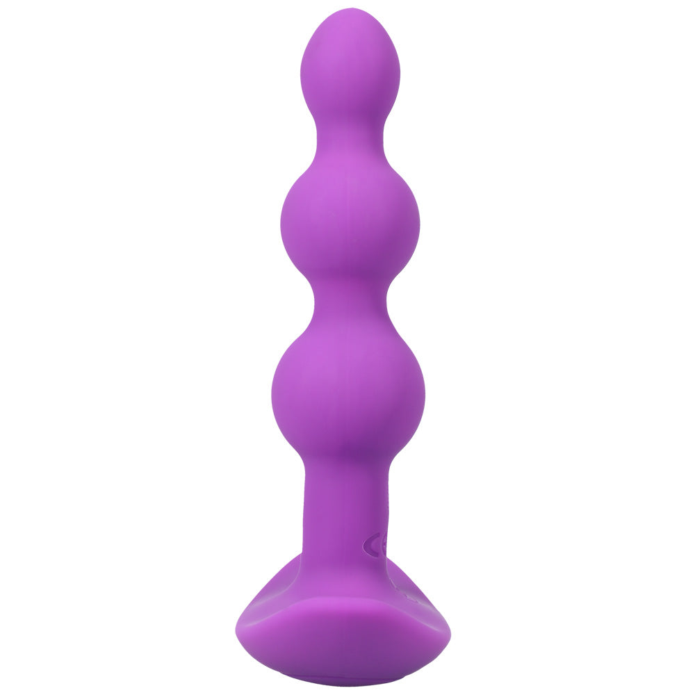 A-Play Beaded Silicone Anal Plug with Remote – Rechargeable, Purple