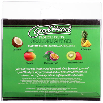 Goodhead Oral Delight Gel Tropical Fruits 5Pk 1 oz.