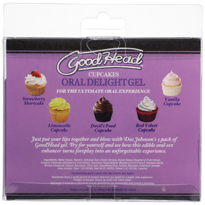 Goodhead Oral Delight Gel Cupcakes 5Pk 1 oz.
