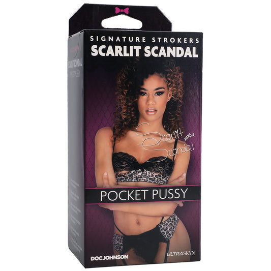 Signature Strokers Scarlit Scandal Ultraskyn Pocket Pussy - Caramel
