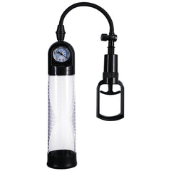Rock Solid Boost It Penis Pump with Gauge – Black/Clear