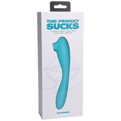 Suction Clitoral Stimulator with Bendable G-Spot Vibrator - Rechargeable Teal