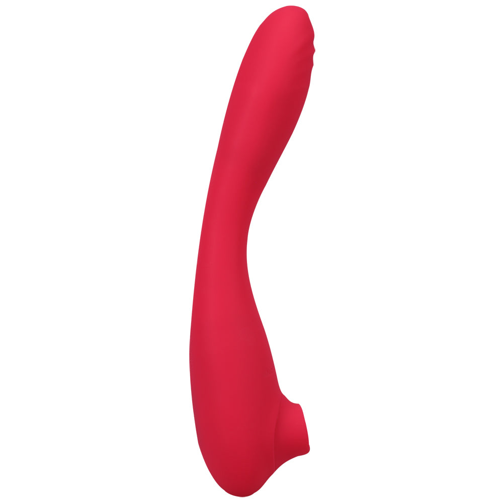 Rechargeable Pink Clitoral Stimulator with Bendable G-Spot Vibrator – 2-in-1 Suction and Vibration Toy