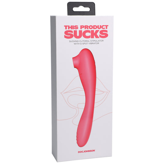 Rechargeable Pink Clitoral Stimulator with Bendable G-Spot Vibrator – 2-in-1 Suction and Vibration Toy