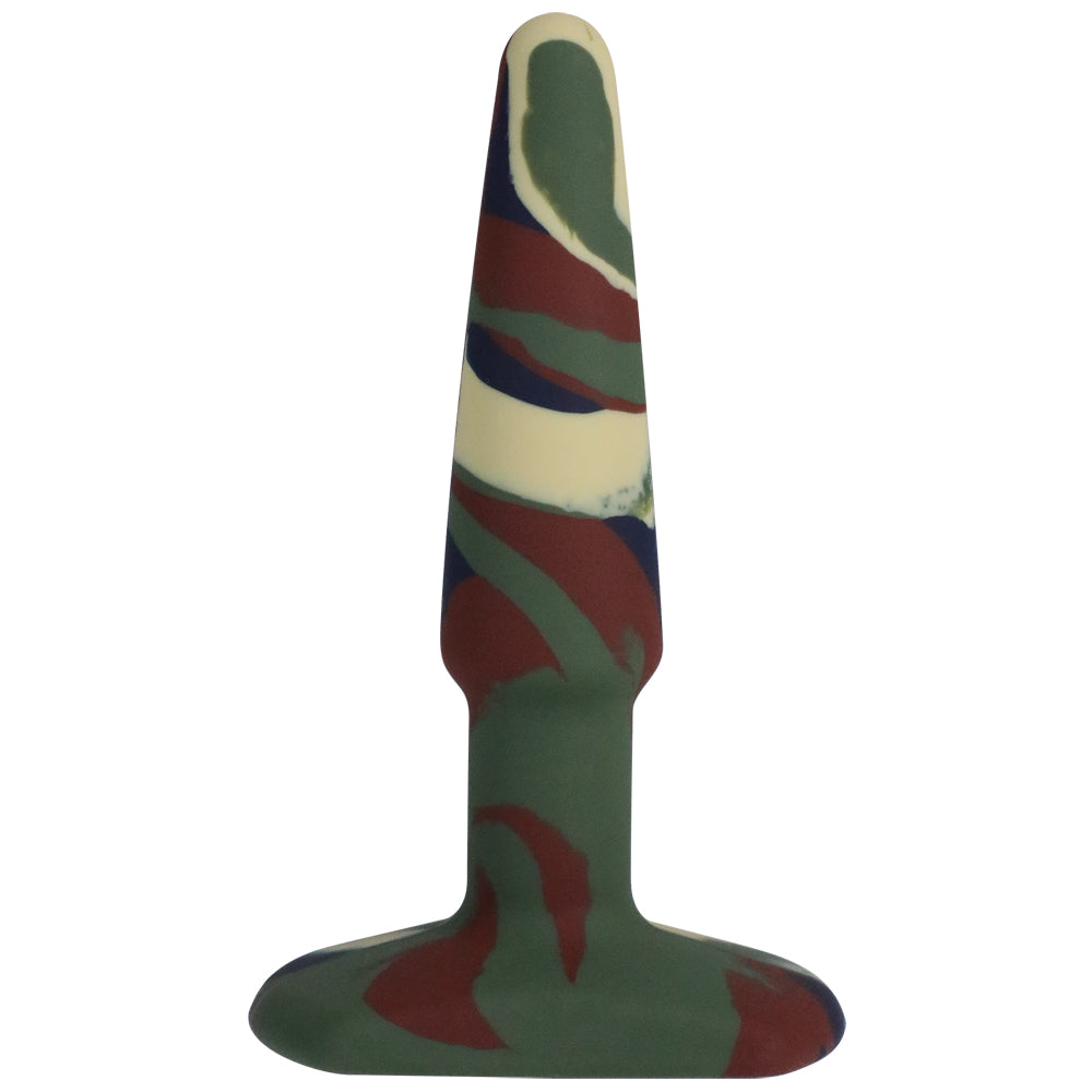 A-Play Groovy Silicone Anal Plug 4" Camouflage