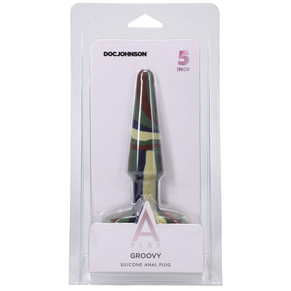 A-Play Groovy Silicone Anal Plug 5" Camouflage